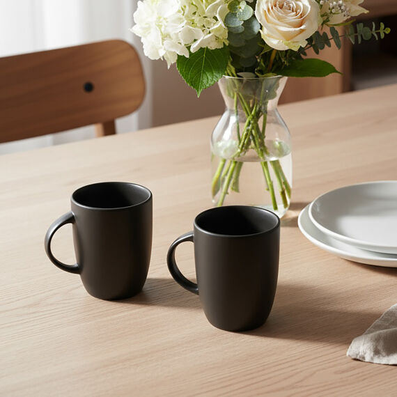 Elit Black Matt 2 Parça Mug Bardak 220 cc - 2
