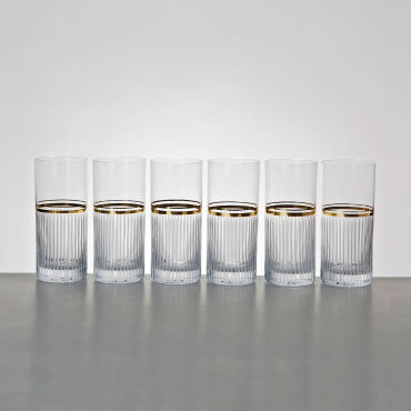  Elite 6 Parça Limonata Bardağı Platin - GÜRAL PORSELEN