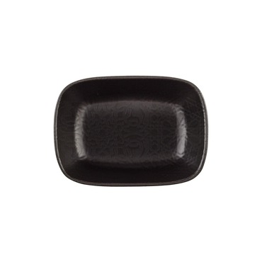 Ent Otel 12 Cm Bone Kare Kayık Tabak Siyah Mat - GÜRAL PORSELEN