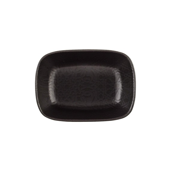 Ent Otel 12 Cm Bone Kare Kayık Tabak Siyah Mat - 1
