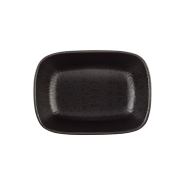 Ent Otel 14 Cm Bone Kare Kayık Tabak Siyah Mat - GÜRAL PORSELEN (1)