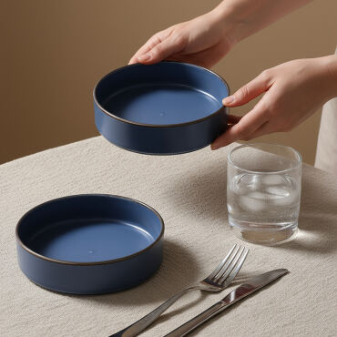 Ese Valeron 2 Adet 18 cm Salata Kasesi Mat Mavi 26L - GÜRAL PORSELEN