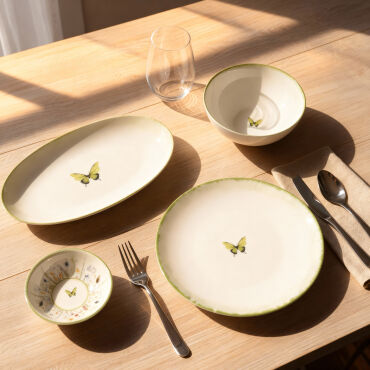 Flora Green 12 Parça 4 Kişilik Kahvaltı Takımı 4883 - GÜRAL PORSELEN