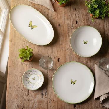 Flora Green 12 Parça 4 Kişilik Kahvaltı Takımı 4883 - GÜRAL PORSELEN