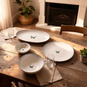 Flora Green 12 Parça 4 Kişilik Kahvaltı Takımı 48833 - GÜRAL PORSELEN