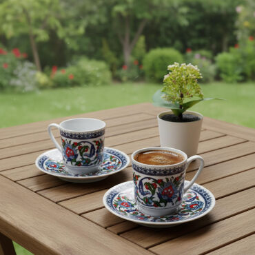 Gözde Double 4 Parça 2 Kişilik Kahve Fincan Takımı 60932 - GÜRAL PORSELEN