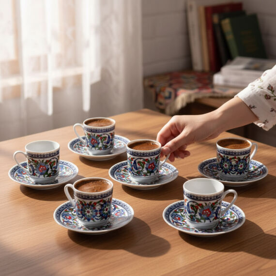 Gözde Double 6 Kişilik Kahve Fincan Takımı 60932 - 2
