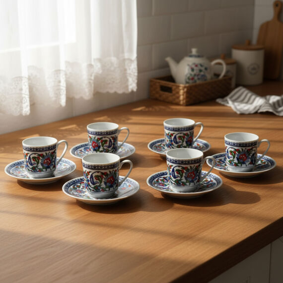 Gözde Double 6 Kişilik Kahve Fincan Takımı 60932 - 3