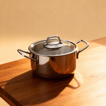 Güral 18 cm Paslanmaz Çelik Derin Tencere Metal Kulp - GÜRAL PORSELEN