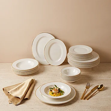 Harika 26 Parça 6 Kişilik Bone Yemek Takımı - 29 - GÜRAL PORSELEN