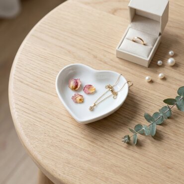 Kalp 8 cm Çok Amaçlı Çerez,Çikolata,Sos Tabağı - GÜRAL PORSELEN