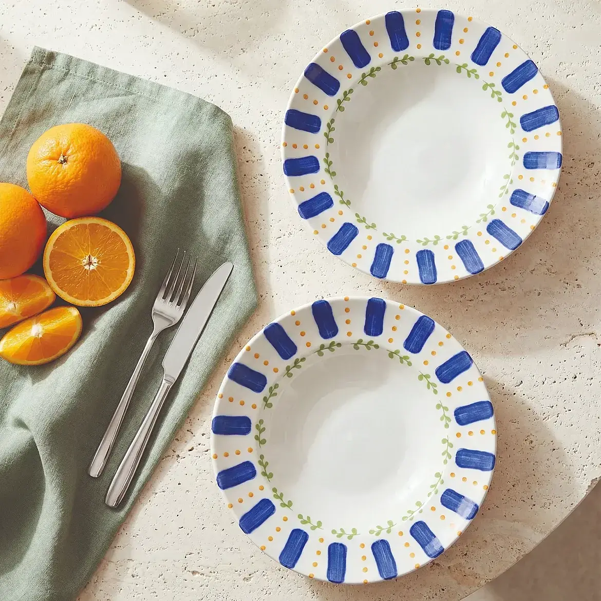 Kayısı 26 cm 2'li Salata ve Makarna Kasesi - GÜRAL PORSELEN (1)