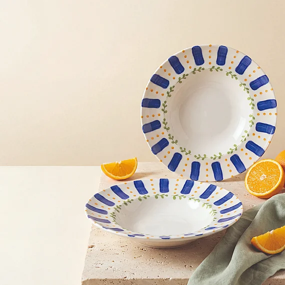 Güral Porselen Kayısı Desenli 26 cm Salata ve Makarna Kasesi - 3