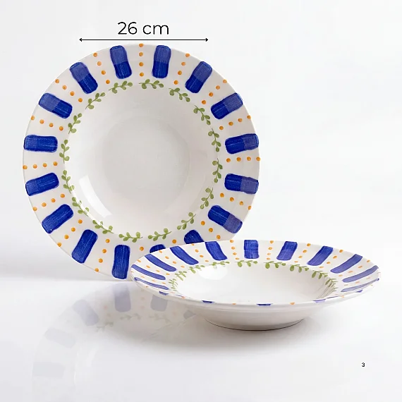 Güral Porselen Kayısı Desenli 26 cm Salata ve Makarna Kasesi - 7