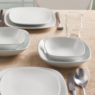 Mimoza 24 Parça 6 Kişilik Yemek Takımı Pırlanta - GÜRAL PORSELEN