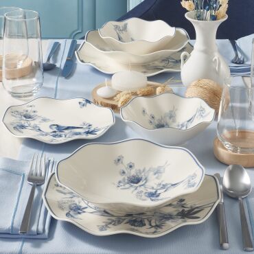 Nesrin 24 Parça 6 Kişilik Yemek Takımı 1891 - GÜRAL PORSELEN