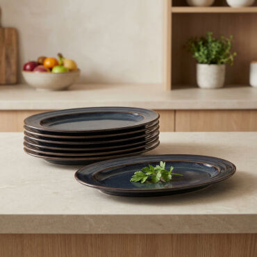 Güral 2 Adet 29 Cm Kayık Tabak Reaktif Oasis Vr 1131 - GÜRAL PORSELEN