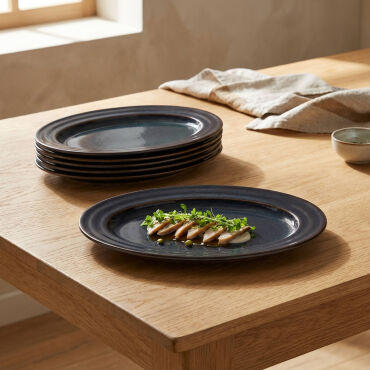 Güral 2 Adet 29 Cm Kayık Tabak Reaktif Oasis Vr 1131 - GÜRAL PORSELEN