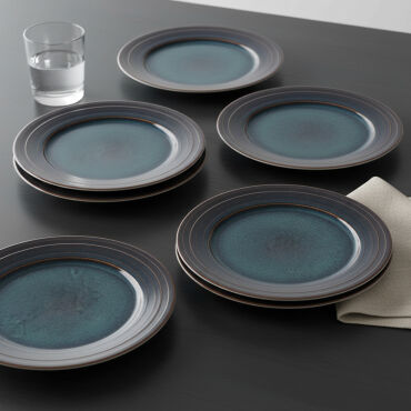 Güral 6 Adet 20 Cm Pasta Tabağı Reaktif Oasis Vr 1131 - GÜRAL PORSELEN