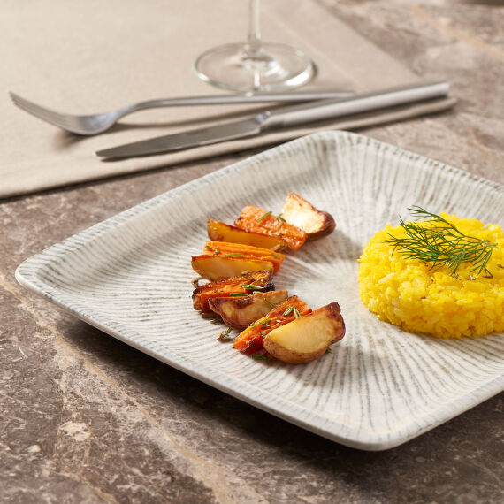 Orlando 6 Parça 22 Cm Kare Pasta Takımı 1401 - 1