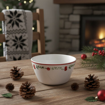 Paris 2'li kırmızı meyveli kase 14 cm 6829 - GÜRAL PORSELEN