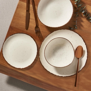 Roden 16 Parça 4 Kişilik Bone Yemek Takımı - Side - GÜRAL PORSELEN