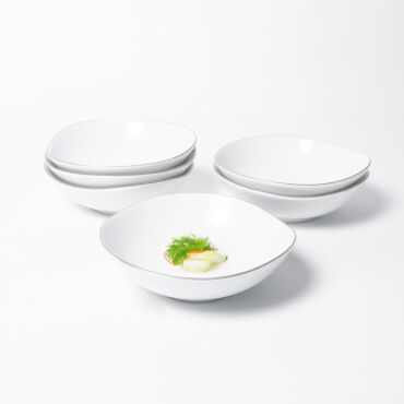 Roden 6 Parça 15 Cm Çorba Kasesi Gümüş Yaldız - GÜRAL PORSELEN