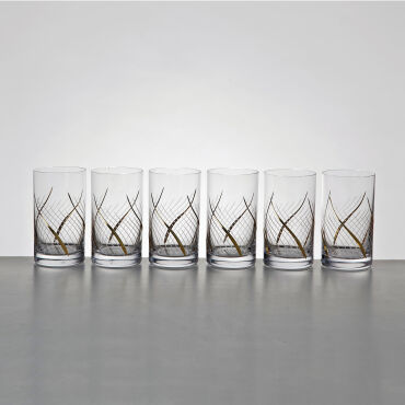 Romans 6 Parça Limonata Bardağı Altın - GÜRAL PORSELEN