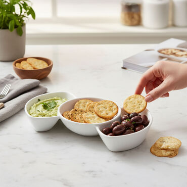 Sidney 3 Bölmeli 22 Cm Kase - GÜRAL PORSELEN