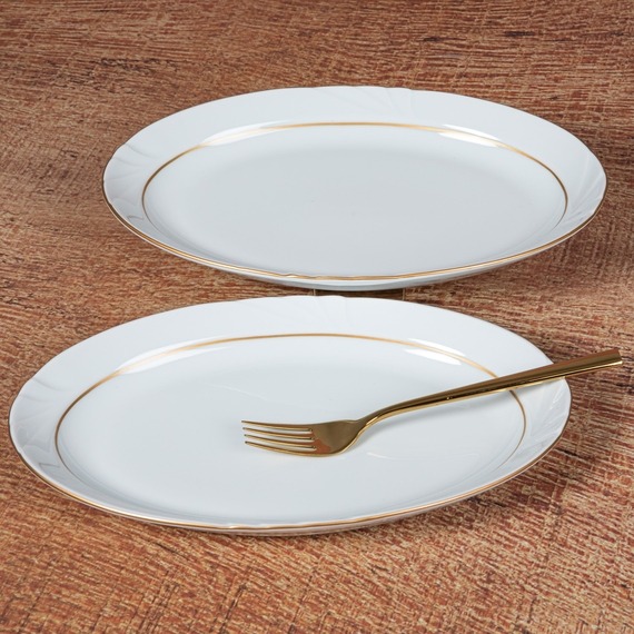 Soprano 2 Adet 30 Cm Kayık Tabak - Gold - 1
