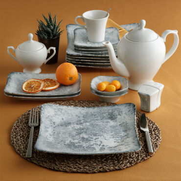 Spinoza 30 Parça 6 Kişilik Kahvaltı Takımı 511 - GÜRAL PORSELEN