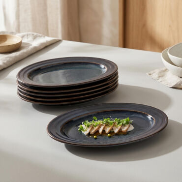 Valeron 2 Adet 21 Cm Kayık Tabak Reaktif Oasis Vr 1131 - GÜRAL PORSELEN