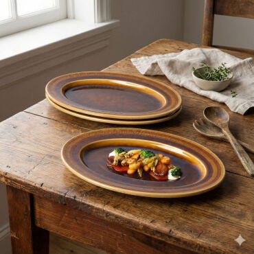 Valeron 2 Adet 21 Cm Kayık Tabak Reaktif Saura Vr 137 - GÜRAL PORSELEN