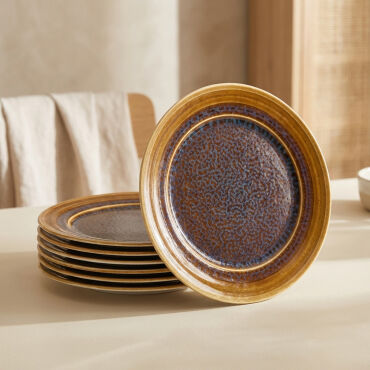 Valeron 6 Adet 27 Cm Servis Tabağı Reaktif Saura 137 - GÜRAL PORSELEN