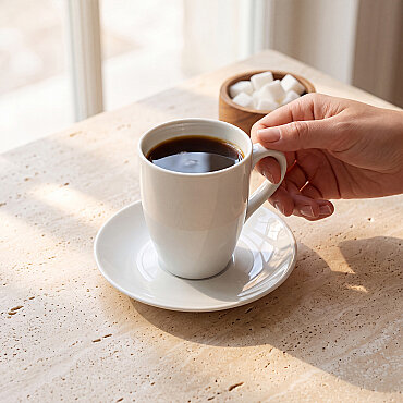 2 parça Tabaklı 300 CC Mug Bardak - GÜRAL PORSELEN