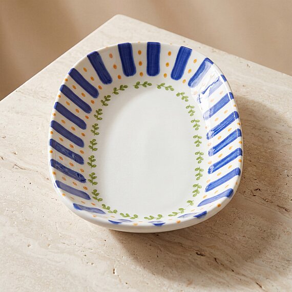 Kayısı 24 cm 2'li Porselen Kayık Tabak Seti - 6