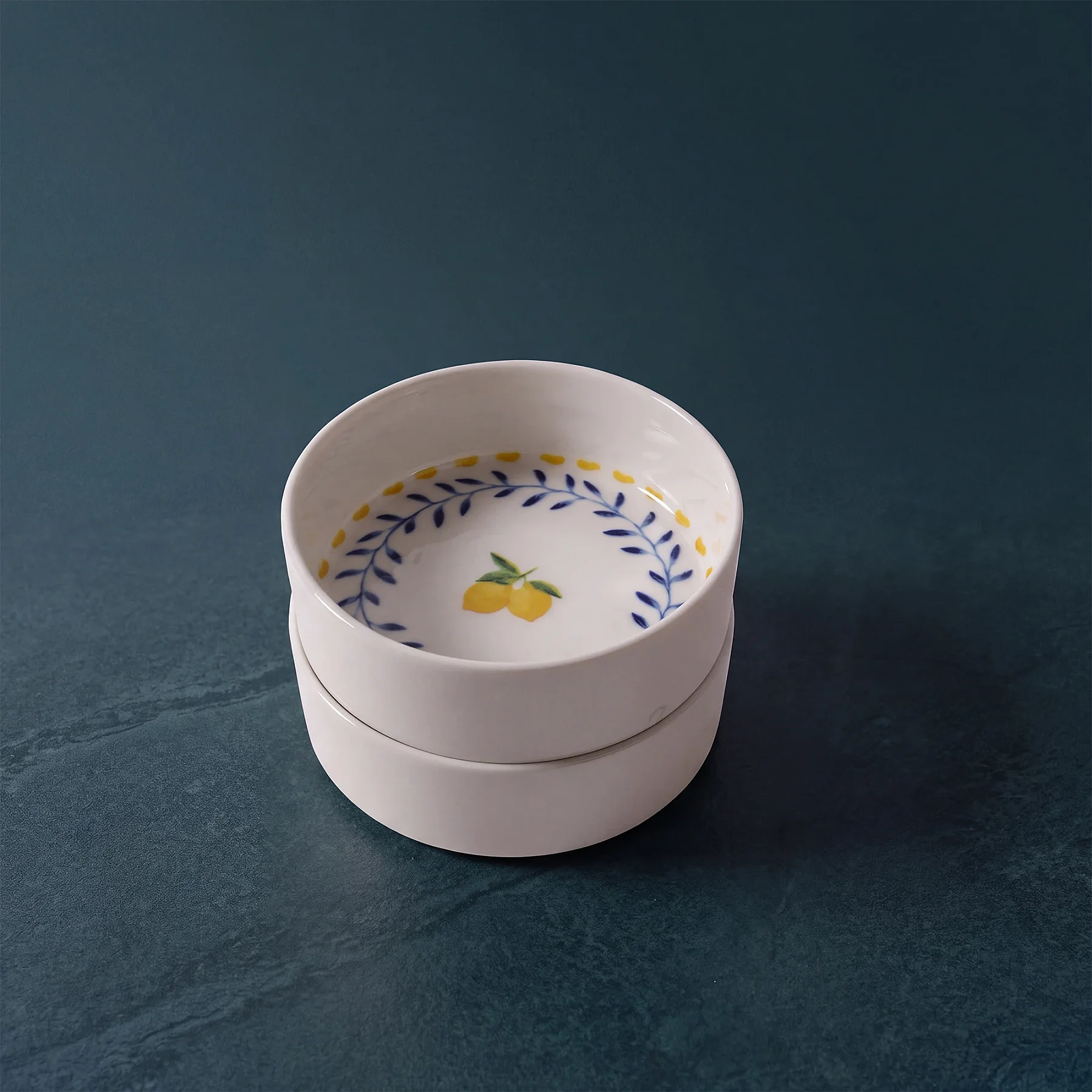 Limon Desenli 2'li 13 cm Porselen Kase Seti - GÜRAL PORSELEN (1)