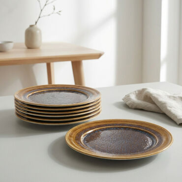 Güral 6 Adet 20 Cm Pasta Tabağı Reaktif Saura 137 - GÜRAL PORSELEN