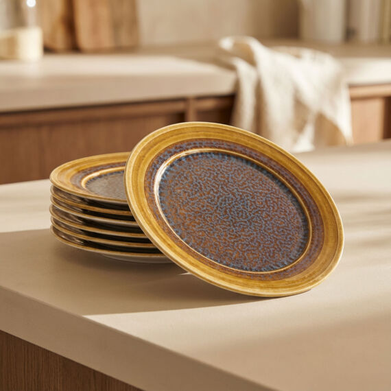 Güral 6 Adet 20 Cm Pasta Tabağı Reaktif Saura 137 - 5