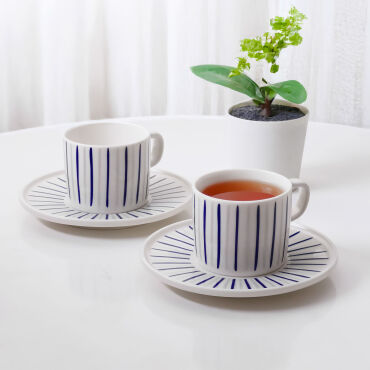 Mental 4 Parça 2 Kişilik Çay Takımı 6733 - GÜRAL PORSELEN