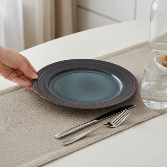 Güral 6 Adet 27 Cm Servis Tabağı Reaktif Oasis 1131 - 1