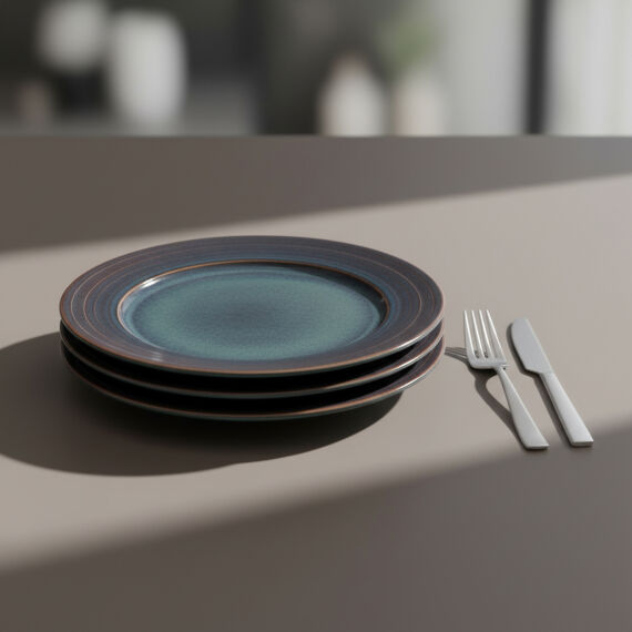 Güral 6 Adet 27 Cm Servis Tabağı Reaktif Oasis 1131 - 2