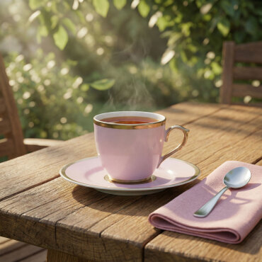 Presıdent Hand Made Tek Kişilik Yaldızlı Porselen Çay Fincanı Takımı Lila 170 cc - GÜRAL PORSELEN