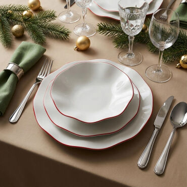 Red Glow 4 kişilik 12 Parça Yemek Takımı 30KMZ - GÜRAL PORSELEN