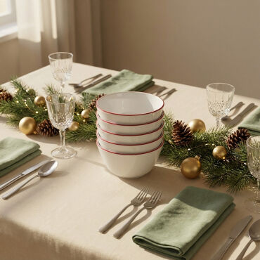 Red Glow 6'lı Çorba Kasesi 30KMZ - GÜRAL PORSELEN