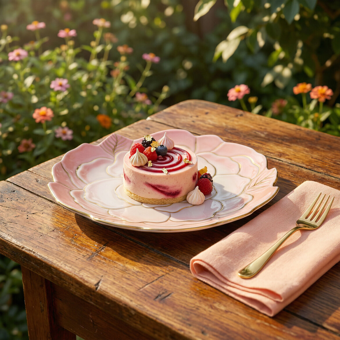 Rose Premium El Dekoru Dekoratif Porselen Tabak 21 cm - GÜRAL PORSELEN (1)