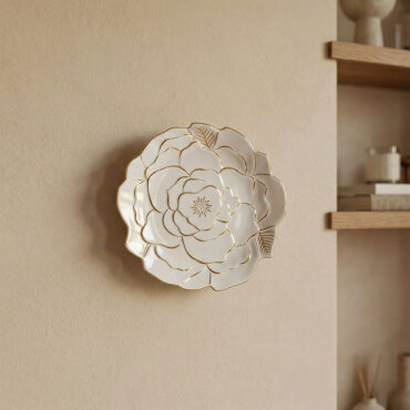 Rose Premium Hand Made Dekoratif Porselen Tabak 21 cm - GÜRAL PORSELEN