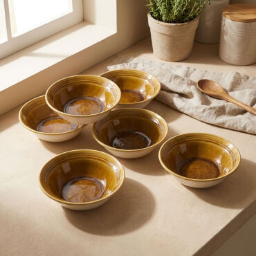 Güral 6 Adet Çorba Kasesi Reaktif Saura Vr 137 - GÜRAL PORSELEN