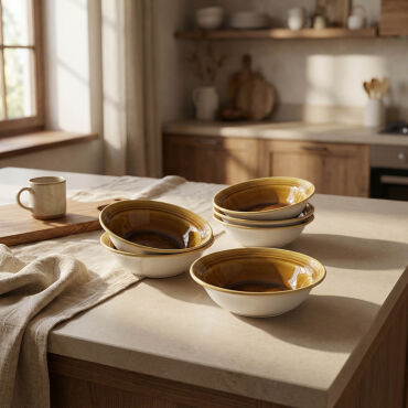 Güral 6 Adet Çorba Kasesi Reaktif Saura Vr 137 - GÜRAL PORSELEN