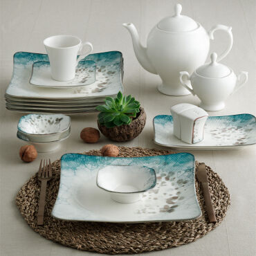 Spinoza 30 Parça 6 Kişilik Kahvaltı Takımı 1341 - GÜRAL PORSELEN